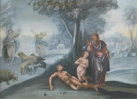Marten de Vos, Nachfolger - Seltene Folge von 4 Gemälden: Die Geschichte der ersten Menschen