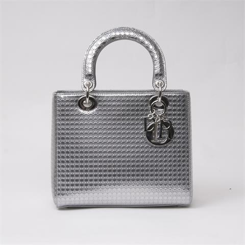 Christian Dior - Lady Dior Bag Silver Perforated